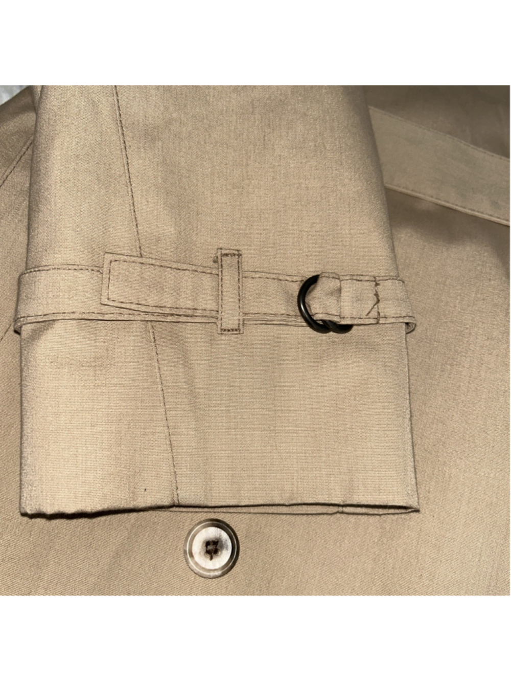 London Fog Womens 6 Petite Beige Vintage DBL Breasted Trench Coat - Picture 13 of 16
